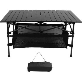 A Foldable Lightweight Camping Table, Not Available To Ship On Weekends (Color: Black)
