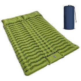 Double Self Inflating Mattress (Color: Green)