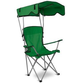 Beach Folding Lawn Outdoor Chairs With Awnings - Not Shipped On Weekends (Color: Green)
